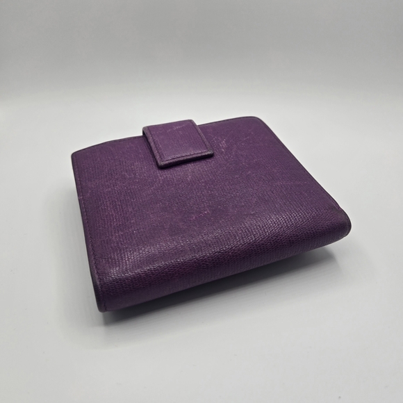 Yves Saint Laurent Purple Leather Wallet - Picture 2 of 6
